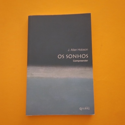 Capa do livro 'Os Sonhos Compreender' azul e cinzenta