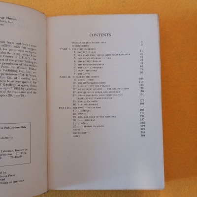 Página de sumário de um livro com títulos de capítulos listados em fundo branco e superfície laranja ao fundo.