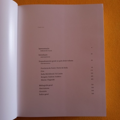 Página de índice de livro com texto em português sobre fundo branco