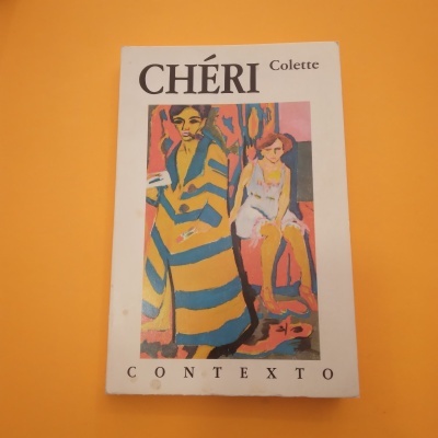 Livro CHÉRI de Colette com capa ilustrada colorida