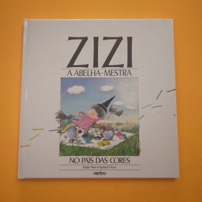Capa de livro infantil ZIZI A ABELHA-MESTRA NO PAÍS DAS CORES com ilustração colorida