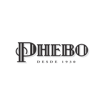 Logotipo PHEBO desde 1930 em preto sobre fundo branco