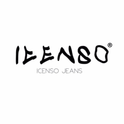 Logótipo ILENSO ICENSO JEANS em fundo branco
