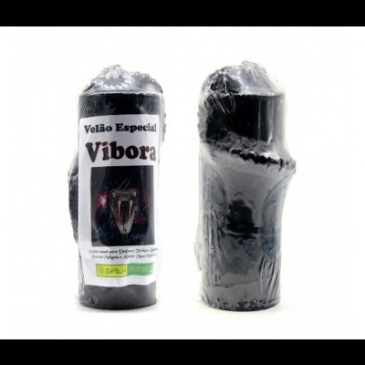 Dois velões especiais pretos com etiqueta Velão Especial Vibora e imagem de víbora, embalados em plástico