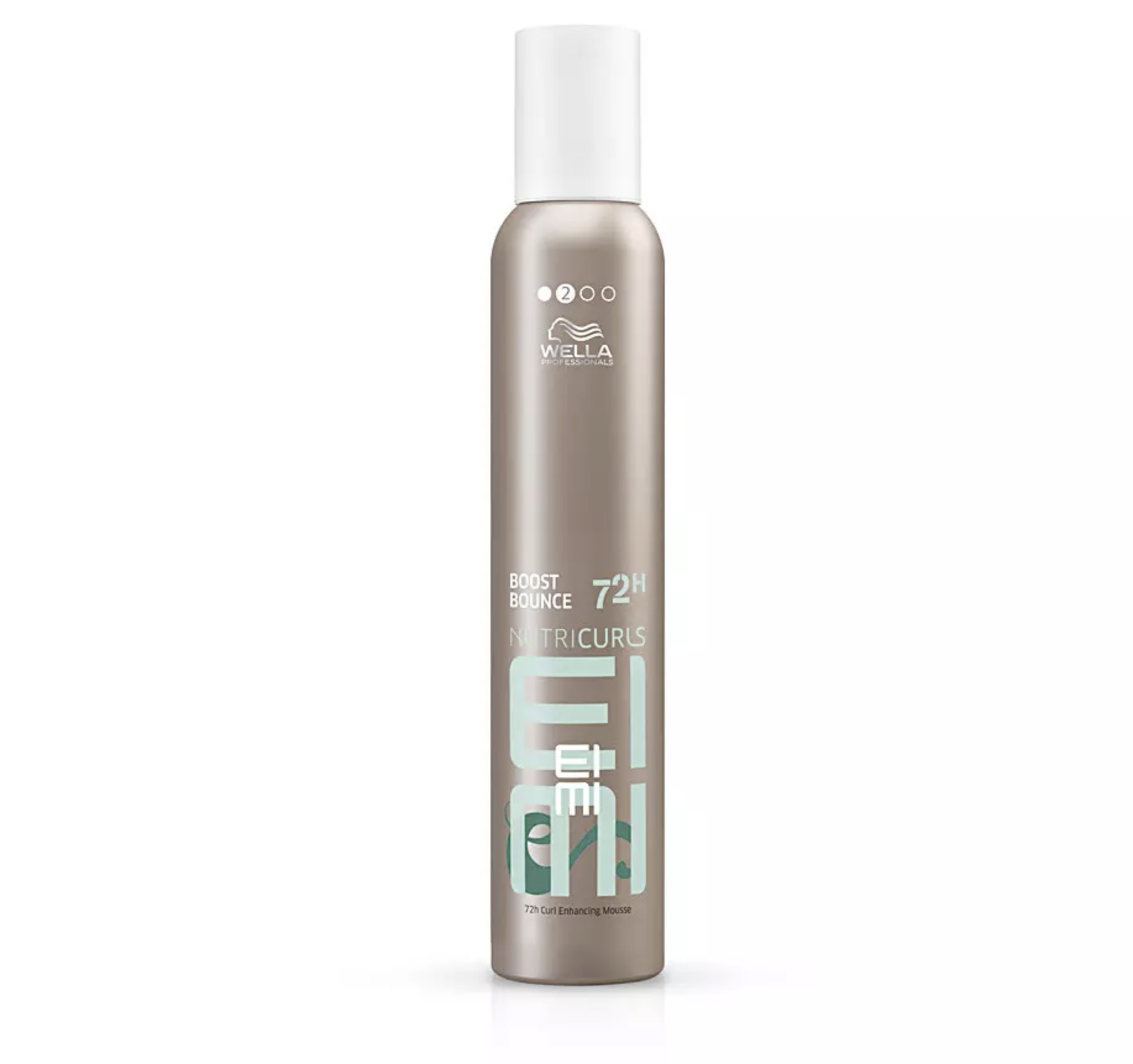 Wella Espuma Para Caracóis Eimi Nutricurls Boost Bounce 300ml frasco metálico de spray para cabelo Wella PROFESSIONAL cinzento-prateado