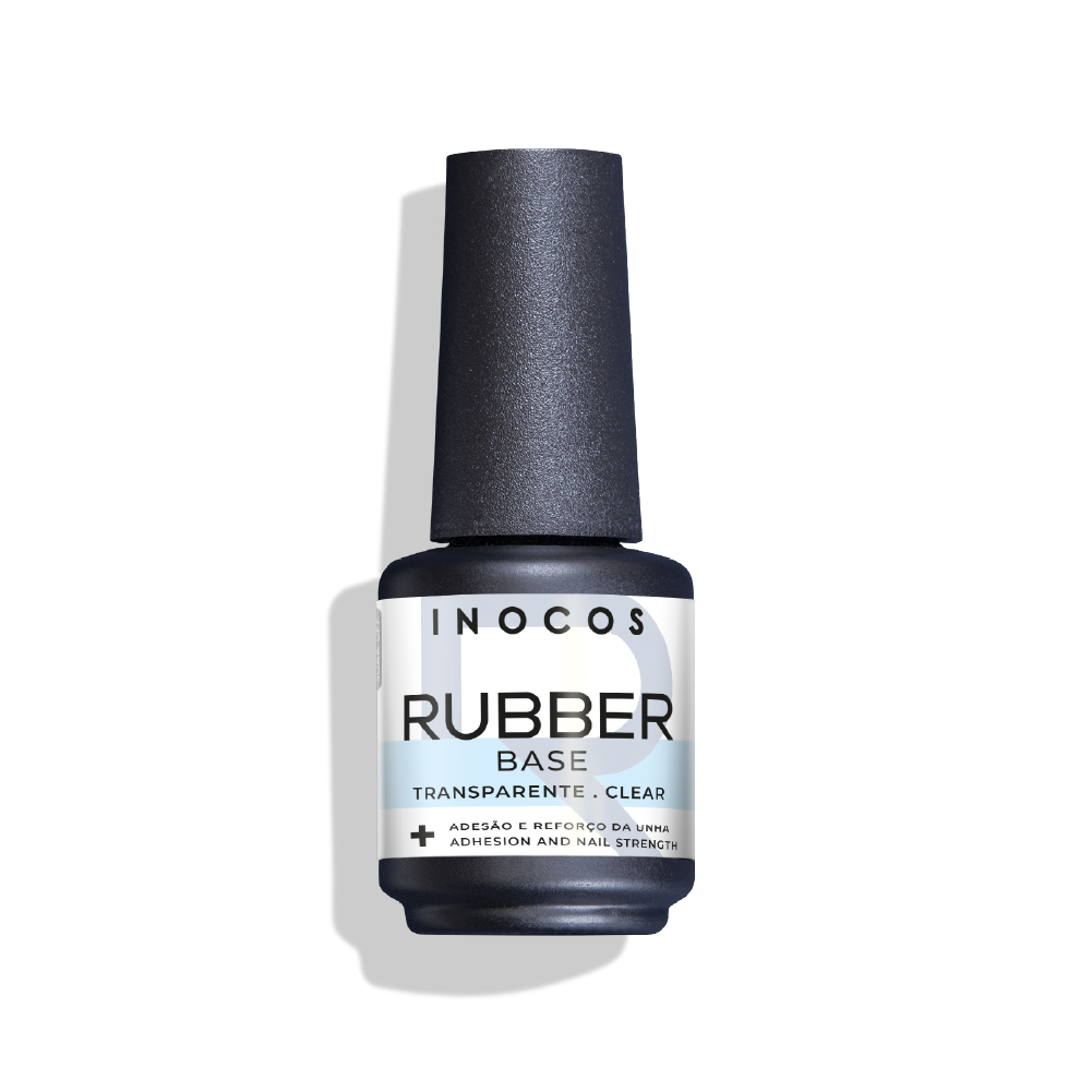 Rubber Base Inocos Transparente Frasco de verniz base transparente para unhas INOCOS