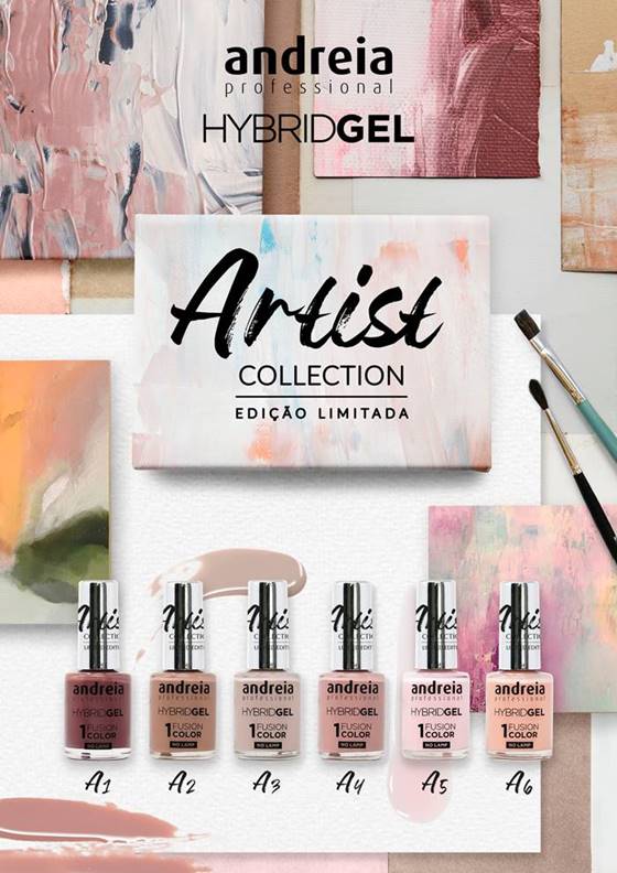 HYBRID GEL ANDREIA &ndash; Cole&ccedil;&atilde;o "Artist" (6 Cores)