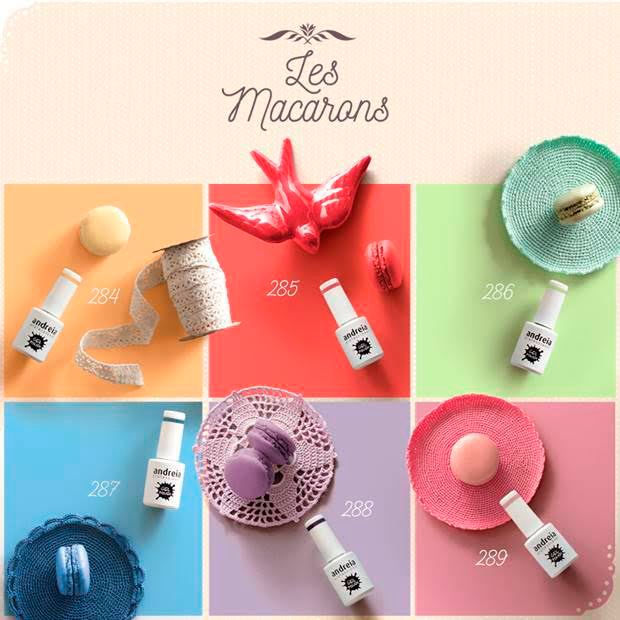 Verniz Gel Andreia &ndash; 6 Cores da Cole&ccedil;&atilde;o Primavera &ldquo;Les Macarons&rdquo;