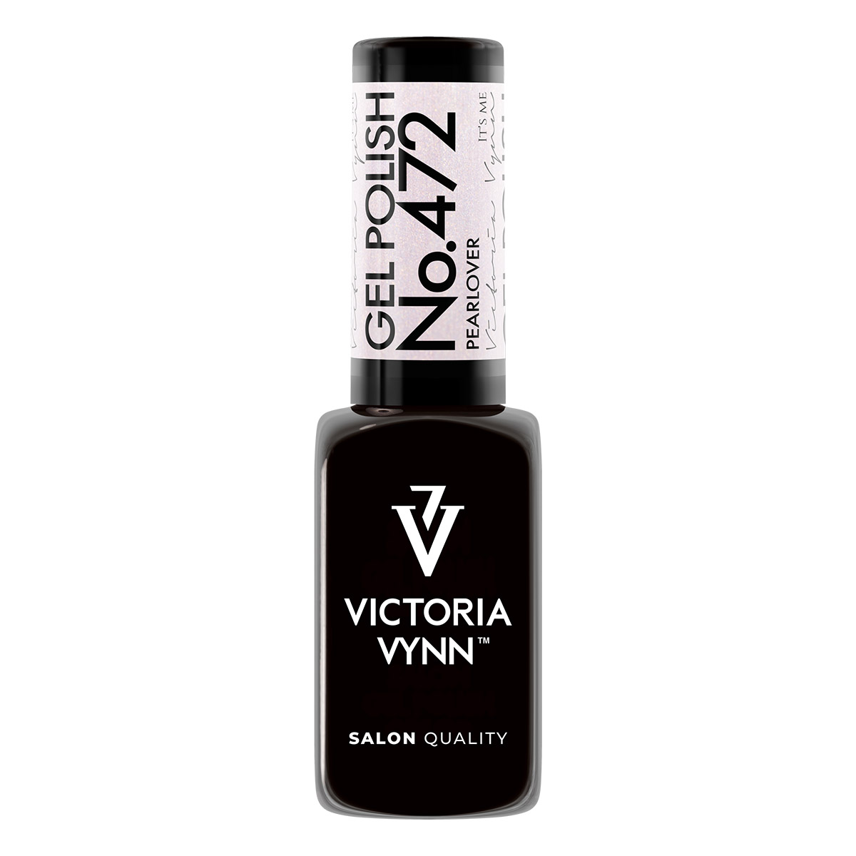 Victoria Vynn 472 – Pearlover (Rosa Perolado com Reflexos) Frasco de verniz gel Victoria Vynn preto com rótulo branco