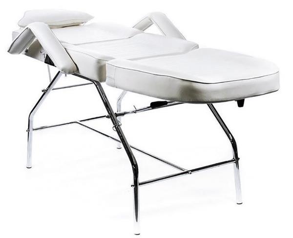 Marquesa Branca com 3 Corpos em Metal - ENVIO GRATUITO Cama de massagem branca com estrutura metálica e apoio ajustável