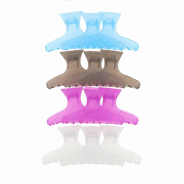 Mola para Cabelo Multicolor (12 unidades) Garras de cabelo plásticas coloridas empilhadas
