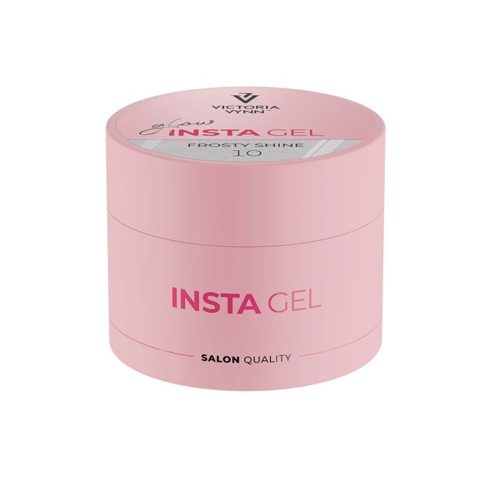 Insta Gel 10 - Frosty Shine 40 ml Embalagem cilíndrica rosa de gel para unhas Victoria Vynn Insta Gel