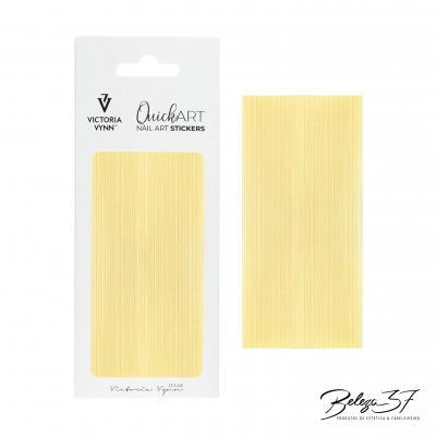 Pacote de autocolantes para unhas amarelos com padrão listrado da Victoria Vynn