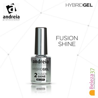 Frasco de verniz gel Andreia Fusion Shine em fundo branco