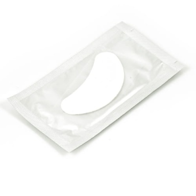 Patches brancos para olhos em embalagem transparente