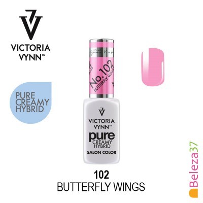 Verniz de unhas Victoria Vynn cor 102 Butterfly Wings com amostra da cor rosa
