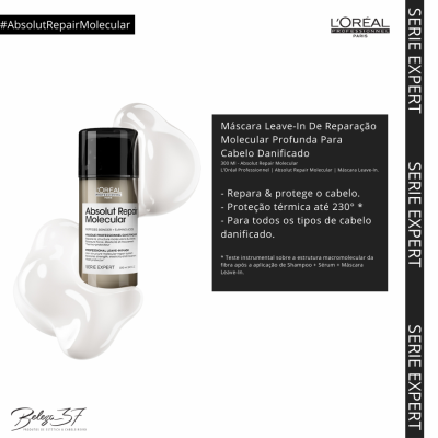 Frasco do produto L'Oréal Absolut Repair Molecular para cabelo danificado