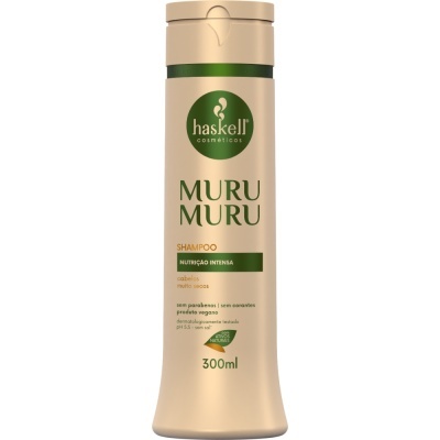 Frasco de shampoo Haskell Murumuru 300 ml bege