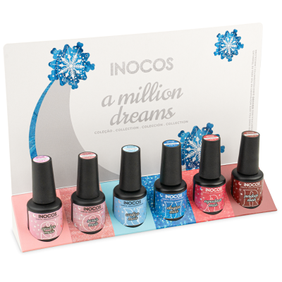 Conjunto de seis vernizes de unhas INOCOS 'a million dreams' com cores variadas