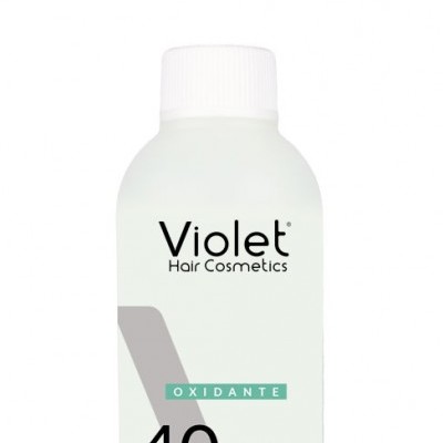 Frasco branco de oxidante para cabelo Violet 40 vol 12%