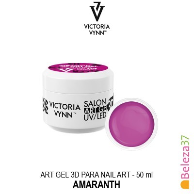 Gel para nail art rosa amaranth da VICTORIA VYNN em embalagem branca e tampa roxa