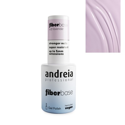 Frasco de verniz gel lavanda suave Andreia Professional Fiber Base