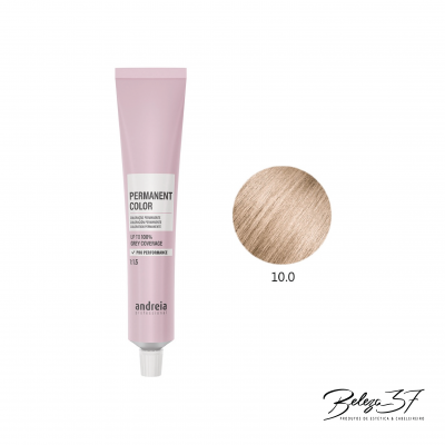Tubo de tinta de cabelo permanente cor 10.0 Andreia Professional rosa claro