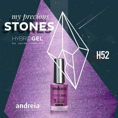 Verniz para unhas rosa brilhante Andreia Professional Hybrid Gel H52