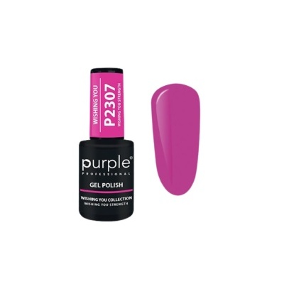 Verniz gel para unhas rosa P2307 da Purple Professional