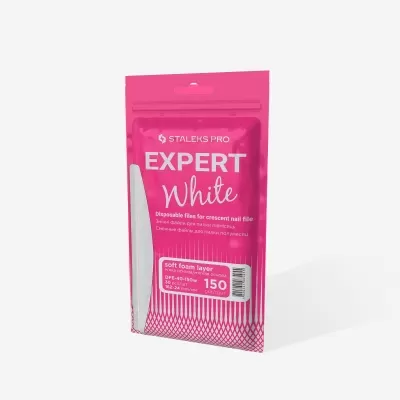 Pacote rosa com lima de unha descartável Staleks Pro Expert White
