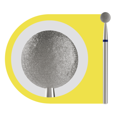 Ferramenta metálica com cabeça esférica granulada e haste cilindrica