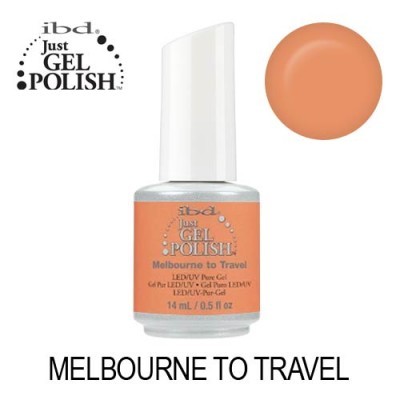 Verniz gel ibd Just GEL POLISH cor Melbourne to Travel, laranja pêssego, 14 ml