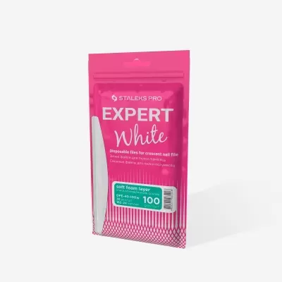 Pacote rosa com arquivo de unhas branco descarte