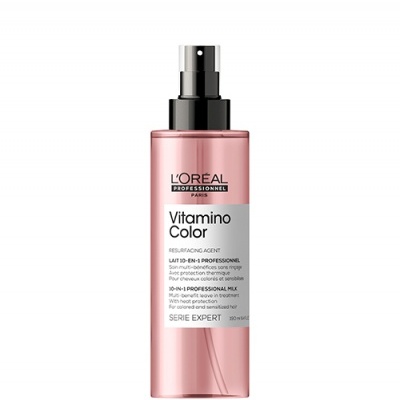 Frasco rosa metálico Loreal Vitamino Color com pulverizador