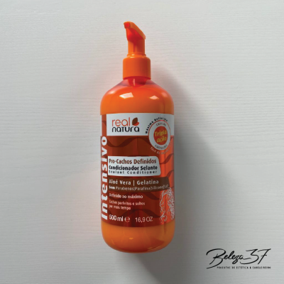 Frasco laranja de condicionador selante para cachos com válvula pump