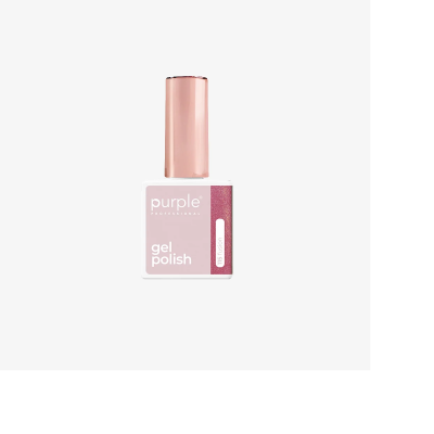 Frasco de verniz gel rosa com tampa metálica cor de rosa
