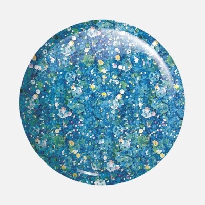 Prato redondo azul com padrão floral