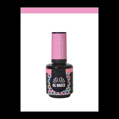 Frasco de verniz GL Nails com padrão geométrico colorido