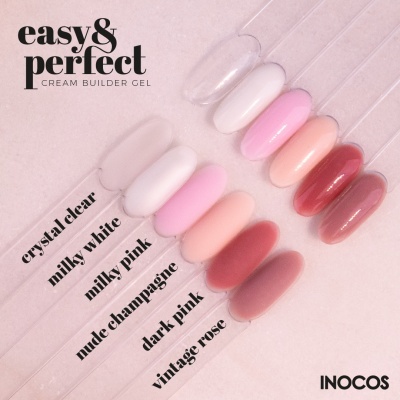 Paleta de cores de gel para unhas com seis tons nude e rosa