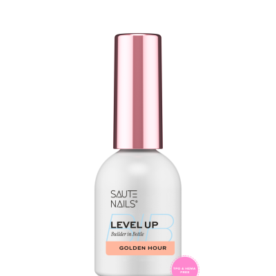 Frasco de produto para unhas SAUTE NAILS LEVEL UP com tampa rosa