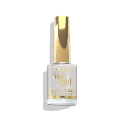 Frasco de verniz NOCOS like gel branco com tampa dourada