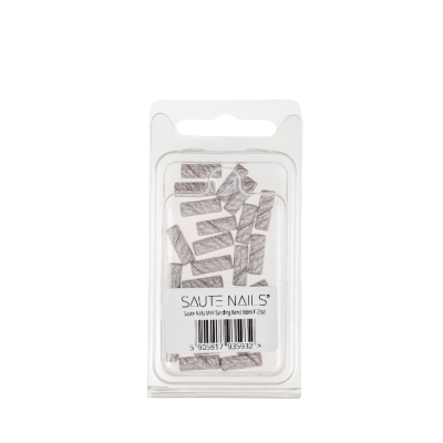 Unhas postiças estampadas em embalagem plástica transparente