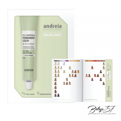 Tubo de tintura capilar Andreia Professional e carta de cores