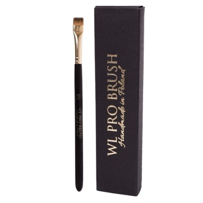 Pincel de maquilhagem angulado preto com caixa preta WL PRO BRUSH