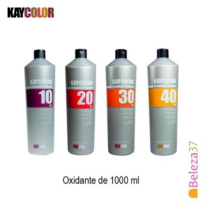 Frascos de oxidante KayColor 10, 20, 30 e 40 com 1000 ml cada