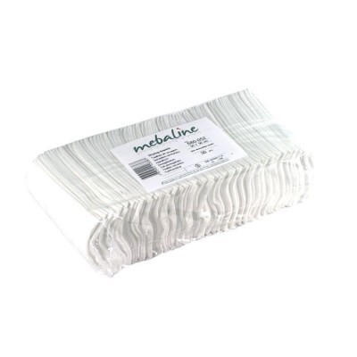 Pacote de esparguete Mebaline branco com etiqueta
