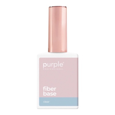Frasco de verniz de unhas com rótulo rosa e azul e tampa rosa metálica