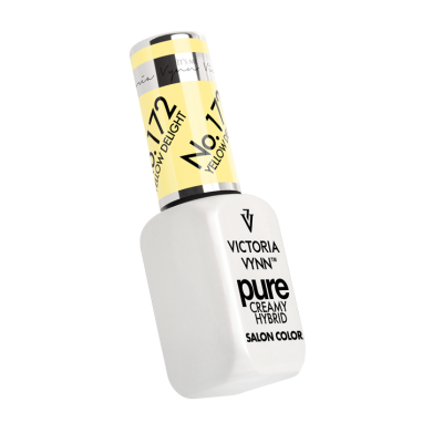 Frasco de verniz de unhas Victoria Vynn Pure Creamy Hybrid Salon Color com tampa amarela e branca