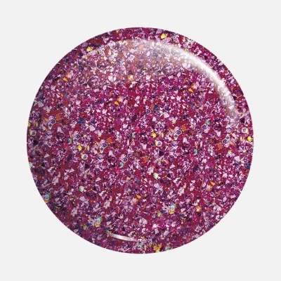 Prato decorativo com padrão poligonal rosa e multicolorido