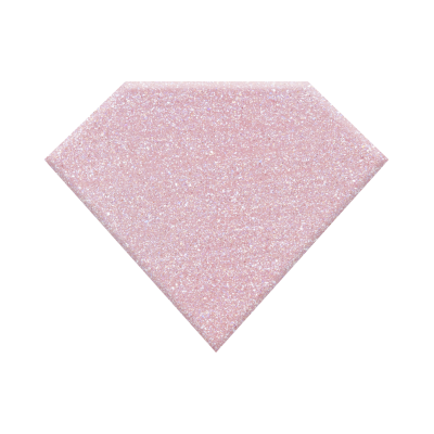 Forma de diamante rosa brilhante em fundo branco